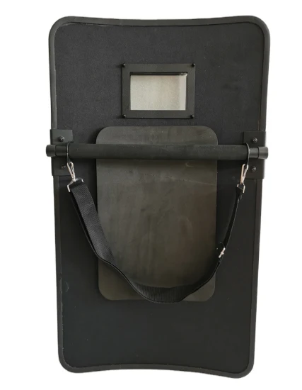 창문이 있는 휴대용 방탄 방패와 플래시 라이트가 장착된 탄도 방패판